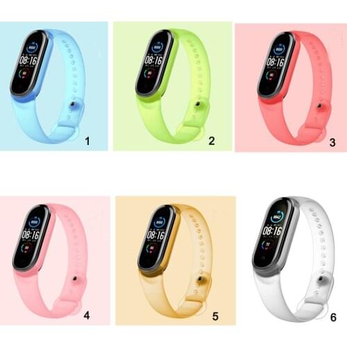 Transpare Silicone Wrist Band Strap for XIAOMI MIBand 3 4 5 MIBand 4 Bracelet Replacement Strap for mi band 5 4 3 strap