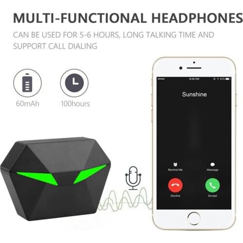 TWS Gaming Earphone bluetooth Wireless headphones For huawei/xiaomi LED Charging Box Bass Stereo Sports Earbuds With Mic