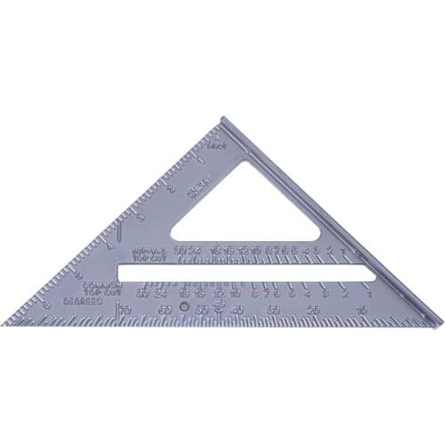 Angle Ruler Metric 7 Inch 90 Degree 45 Degree Square Triangle Ruler Gauges Square Woodworking Tools Metal Gauging Measuring Tool