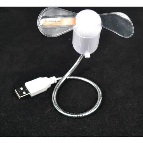 USB Fan Programming USB Gadgets Mini DIY Programmable Fan Flexible LED Blade Red Light Can Reprogramme