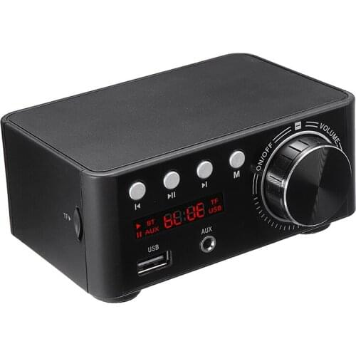Mini Audio TPA3116 Power Amplifier bluetooth 5.0 Receiver 50W+50W HiFi Stereo Class D Amplifiers USB TF Card Music Player