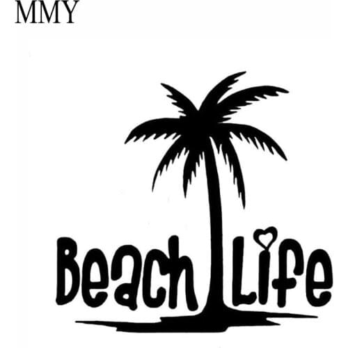 5.0"*5.5" Beach Life Palm Tree Decal Vinyl Sticker Cars Trucks Vans Walls Laptop