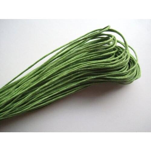 Free Ship 1 mm Cotton Waxed Cord, Yellow Green Waxed Cotton String, 500 yards Waxed Cotton Cord, Bracelet Cord, Knotting Cord