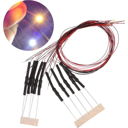 10Pcs Good Quality 20cm T0603wm Pre-soldered Micro 0.1mm Copper Wired White Smd Led 0603