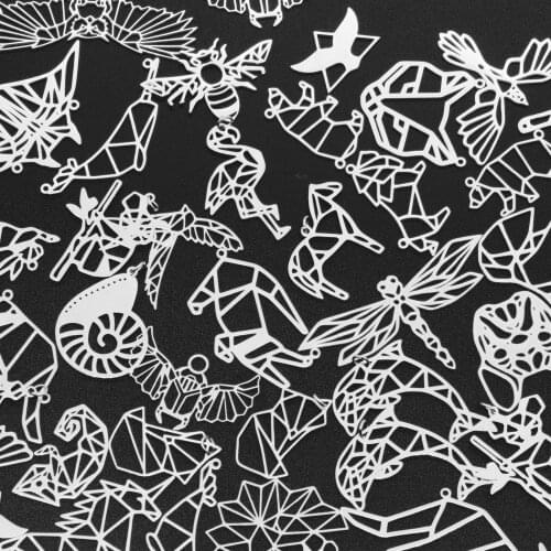 20pcs/lot Mix Designs Stainless Steel Large Animal Lion Fox Bird DIY Jewelry Charms Connector Wholesale Earring Making Pendant