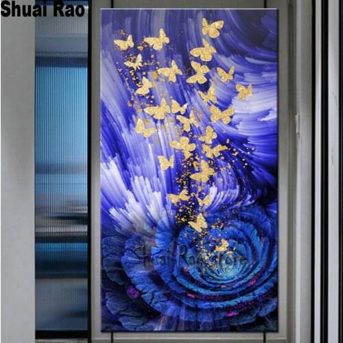 Fantasy flower butterfly diamond painting full drill square diamond pictures mosaic diamond embroidery round drill home art