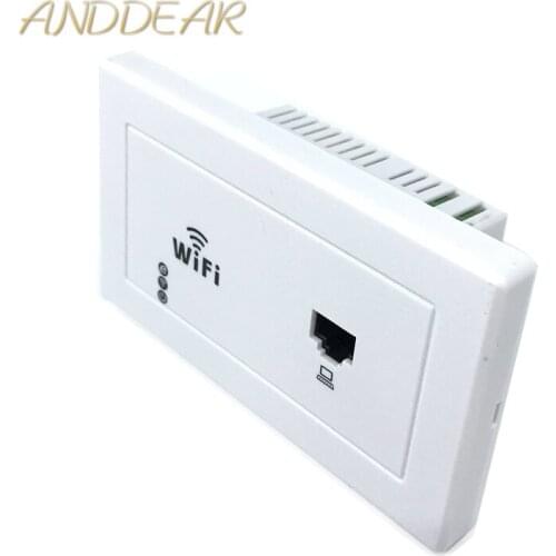 ANDDEAR White Wireless WiFi in Wall AP High Quality Hotel Rooms Wi-Fi Cover Mini Wall-mount AP Router Access Point