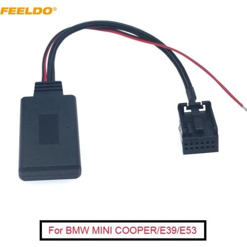 FEELDO Car Audio 12Pin Wireless Bluetooth Module Receiver AUX Cable For BMW MINI COOPER/E39/E53/X5/Z4/E85/E86/X3/E83