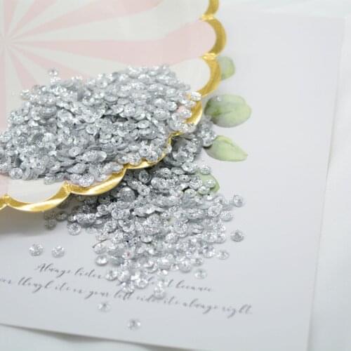 4mm Sequins Round Bump Sequins Handicraft Sewing Cloth Accessories Sequins Glitter Powder New Concave Piece Dress Wedding Access