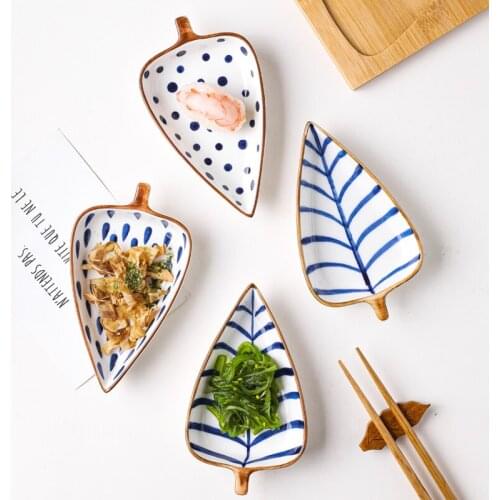 Leaf Shape Seasoning Bowl Leaf Shape Sauce Dish Dipping Sauce Bowls Appetizers Snack Dish Sauce Kitchen Dishes Sushi Cake Tray