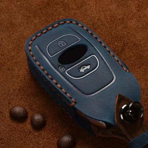 Leather Car Key Cover for Subaru Legacy XV Forester Outback BRZ SIT Accessories Auto Remote Key Shell Case Protector Covers