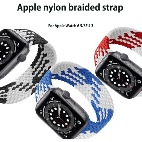 Elastic Solo Loop Nylon Braided Strap For Apple Watch 6 SE 5 4 3 Band Elastic Bracelet Correa for IWatch 44mm 40mm 38mm 42mm