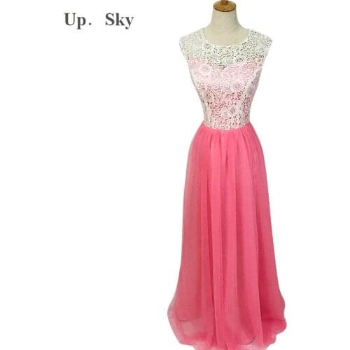 Tulle Mint / Purple / Pink Pleat Long Bridesmaid Dresses 2018 Up to 50 Wedding Party Dresses