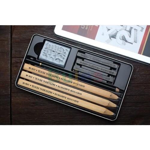 KOH-I-NOOR 8892 8893 8894 ART SET,10 piece set of mixed graphite drawing pencil,Progresso graphite pencil ,paper stump