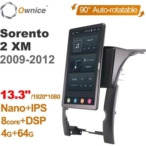 1920*1080 Ownice Android 10.0 for Kia Sorento 2 XM 2009 - 2012 Car Radio Auto Multimedia Video Audio head Unit 13.3" Rotatable