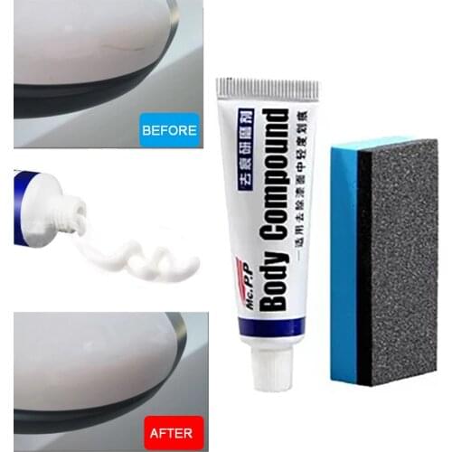 Wooeight Car Compound Paste + Sponge Scratch Repair Assistance Remover Vehicle Body Paint Care Polishing Grinding Paste Set