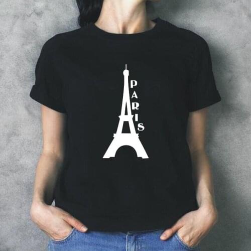 Fashion Eiffel Tower Paris Letters Printed T Shirt Women Tops Casual Women Tshirt Hipster Shirt Tee Shirt Femme Camiseta Mujer