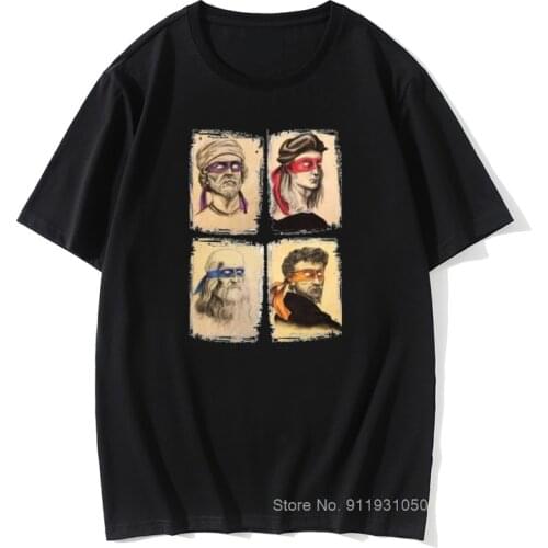 Science Turtles Tee Shirt Men Mutant Ninja Tee Shirt Round Neck Cotton Funny Tops Printed Graphic T Shirt