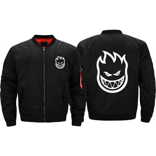 Spitfire Skateboards Sitcoms Bomber Jacket Coat Mens Windbreaker Pilot Jackets Ma1 Thick Air Military Aviator Oversized 5XL