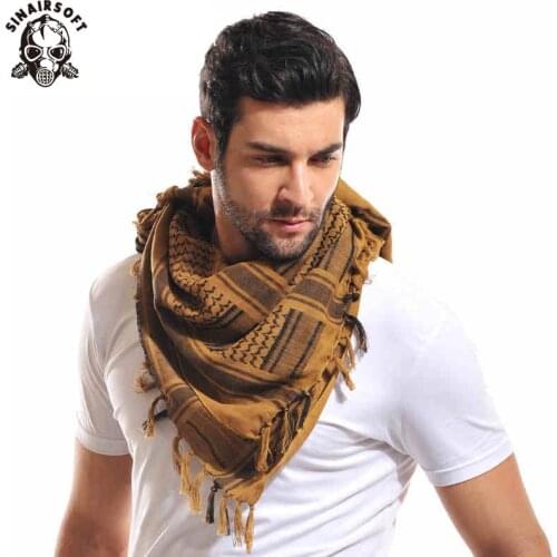 Airsoft Military Hunting Clothes Shemagh Thicken Muslim Hijab Multifunction Tactical Scarf Shawl Keffiyeh Sniper Arabic Scarves