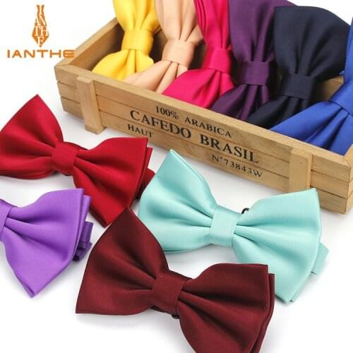 Bow Tie For Men 2018 Classic Gravata Solid Novelty Mens Adjustable Tuxedo Brand Wedding Necktie Ties Gravatas Corbatas Butterfly