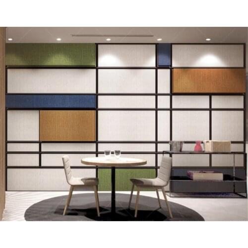 Bacal papier peint 3D Custom wallpaper mural fashion retro geometric square plaid fabric 3d TV background wall living room huda