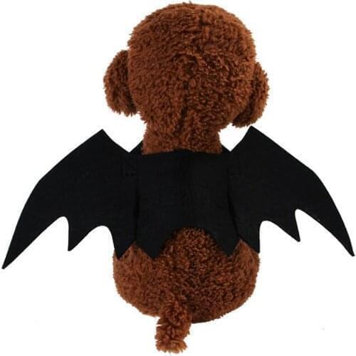 2021 New Halloween Pet Dog Costumes Clothing Black Bat Wings Pet Gift Vampire Black Cute Funny Spider Dress Up Pet Accessories