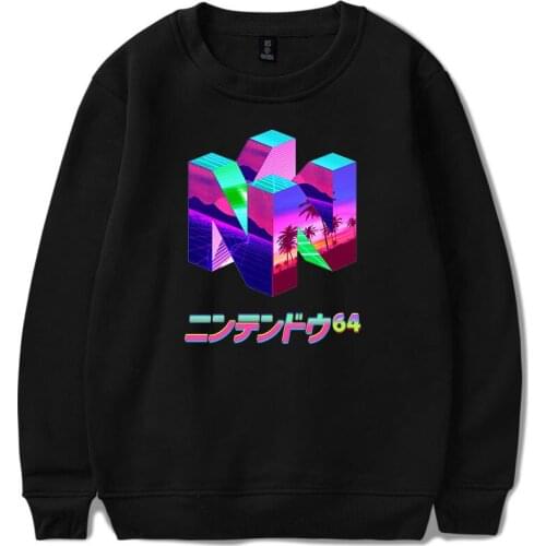 2020 New Fashion Classic Gamer N64 Printing Pullover Sweatshirt Costume Hoodies Harajuku Plus Size Hoodie Hip Hop Streetwear