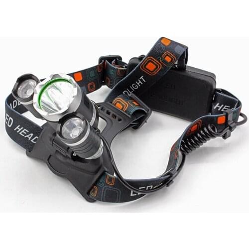 Rechargeable XML-3 T6 LED Headlamp Headlight Flashlight Head Lamp Light +2* 18650 Battery +Car Charger +Wall Charger
