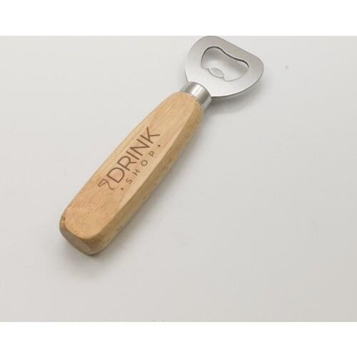 Personalized Party Souvenir Engraved Wood Handle Bottle Opener Business Promotional Gift Customize Logo Beer Bottle Opener 25pcs