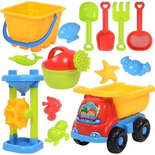 Beach Toy Sand Toys Set Bucket Sand Shovel Sandpit Toy Summer Sand Tool Kits Outdoor Game Toys for Toddlers Kids Beach Toys Play