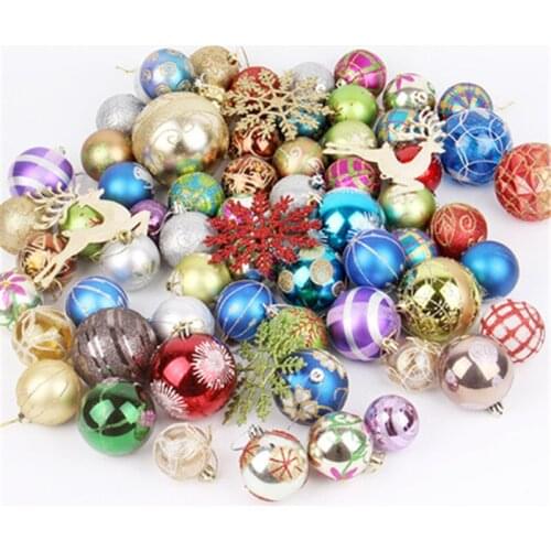 Christmas Decorations Buckets Of Plastic Shiny Matte Christmas Balls, Home Decoration, Childrens Gifts, Window Decoration