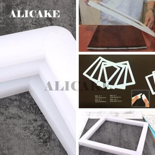 Manual Nama Chocolate Frame Mould Thickness 0.55/1cm Length 30cm Detachable Acrylic Square Chocolate Mould Cake Decoration Tools