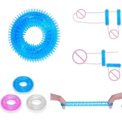 Silicone Crystal Cock Ring Delay Premature Ejaculation Condom Set Dick Lock Ring New Sex Tools Shop For Men Party Small Gift