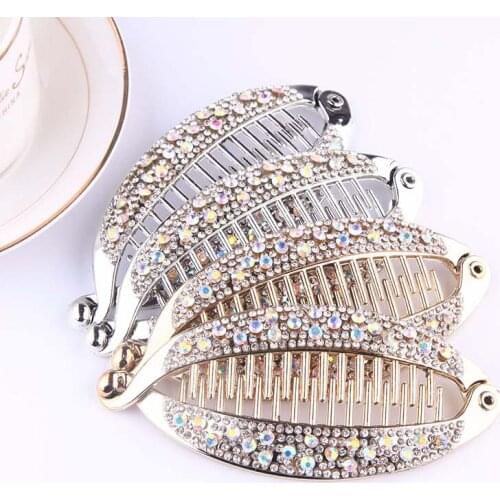 Rhinestones Hair Claws Fish Shape Collection Banana Barrettes Multicolor Hairpins Hair Accessories Women Hair Clip Clamp Craft