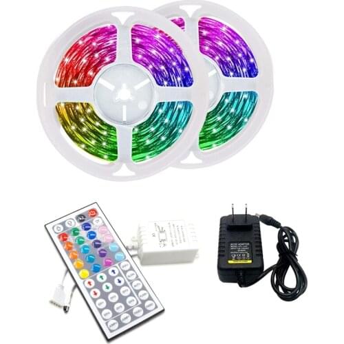 10M RGB LED Strip Light 3528 600Leds Flexible LED Light Strip With 44 Key Remote For Halloween Christmas