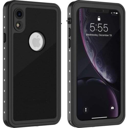 IP68 Waterproof case For iPhone Xr life water Shock Dirt Snow Proof Built-in Screen Protector for iPhone xr Phone Case Clear