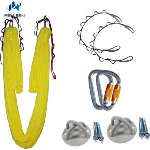 Aerial Anti-Gravity Yoga Hammock yoga swing bed+auto-lock carabiner +daisy chain +celling x mount,Inversion Traction touch