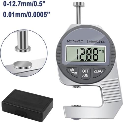0-12.7mm 0.01mm Digital Thickness Gauge Metal Width Measurement Thickness Meter Dial Tester Sturdy Analysis Measuring Tools