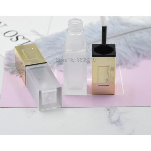 3ml Frosted Lip Gloss Tube with Gold Cap, Empty Makeup Beauty Lipstick Container,Portable Women Lip Gloss Bottle F234