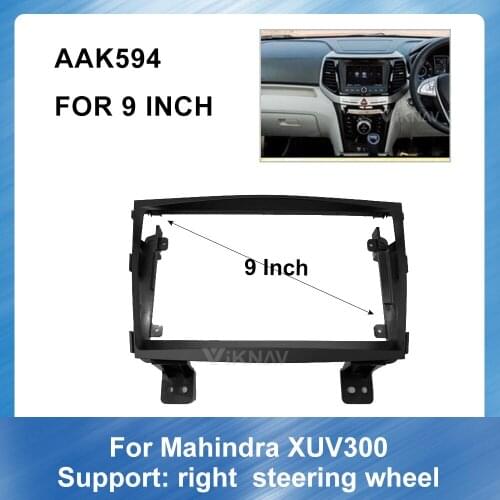 9 Inch Car Radio Facia Panel GPS navigation for Mahindra XUV300 Stereo Panel Dash Mount Installation Surround Trim Frame
