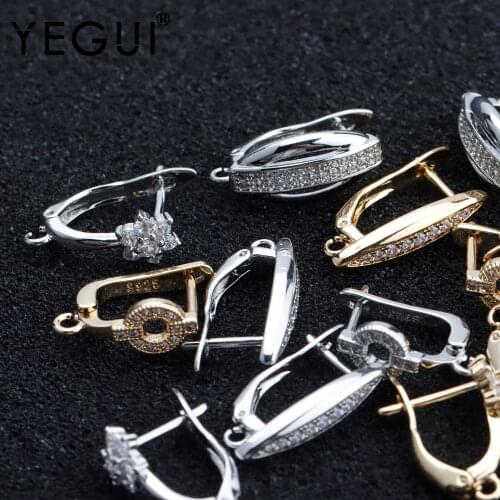 YEGUI M858,jewelry accessories,18k gold plated,rhodium plated,copper metal,charms,connector,hook clasp,jewelry making,10pcs/lot