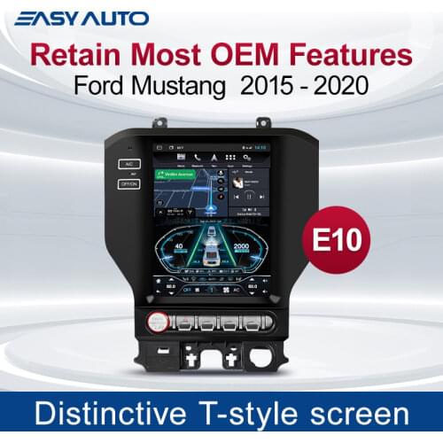 IPS TouchScreen Tesla Style Android Car Radio Multimedia Video Player GPS Navigation for Ford Mustang 2015-2019 DSP Carplay