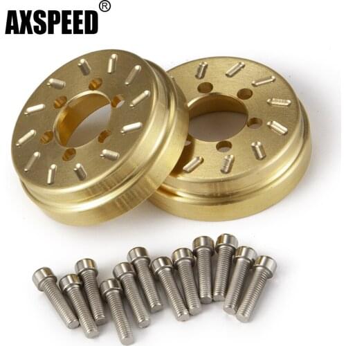 AXSPEED 2Pcs 70g Brass 1.9 inch Internal Weight for Traxxas TRX-4 Axial SCX10 1/10 RC Crawler Car Wheel Rim Hub Upgrade Parts