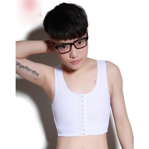 Adjustable Straps Short Corset Tee Super Flat Bra Tomboy Chest Binder Buckle Short Breast Binder Trans Vest Casual Shapers Tops