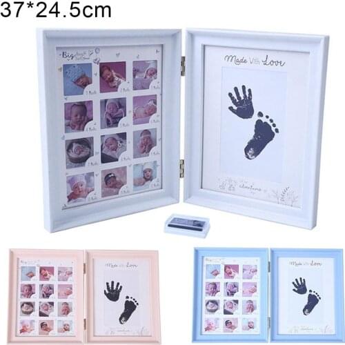 Infant Baby Handprint Footprint First Year Picture DIY Family Memory Photo Frame