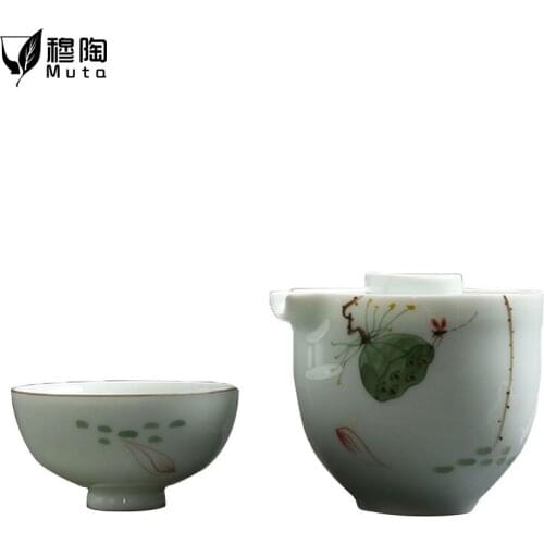 Chinese Kung Fu Tea Set White Porcelain Ceramic Teapot Matt Liang Pot Japanese Family Tea Cup Gaiwan Portable Outdoor Travel