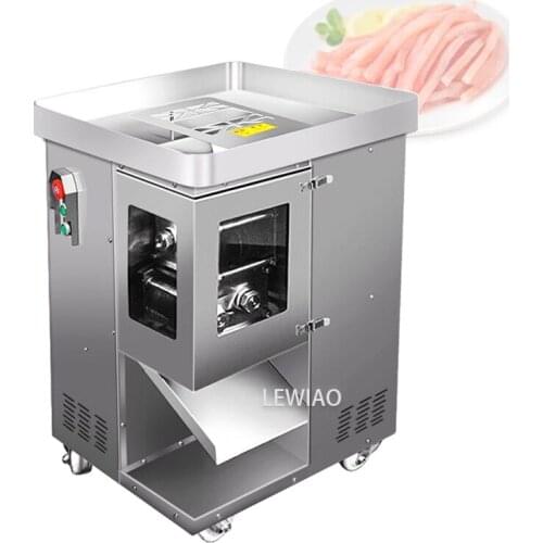 Commercial Stainless Steel Cutting Machine Electric Meat Cutter Multi-Function Automatic Cut Pork Meat Grinder Household 550w