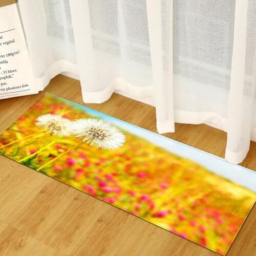Kitchen Carpet Home Bedroom Entrance Doormat Hallway Balcony Floor Mat Flower Pattern Bathroom Non-Slip Water Absorption Rug