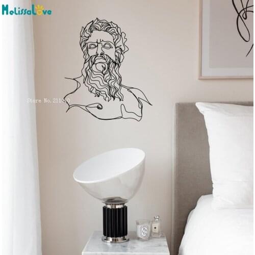 Line Art Greek Mythology Character Wall Decals Home Living Room Decpr Minimal Simple Removable Murals YT6279